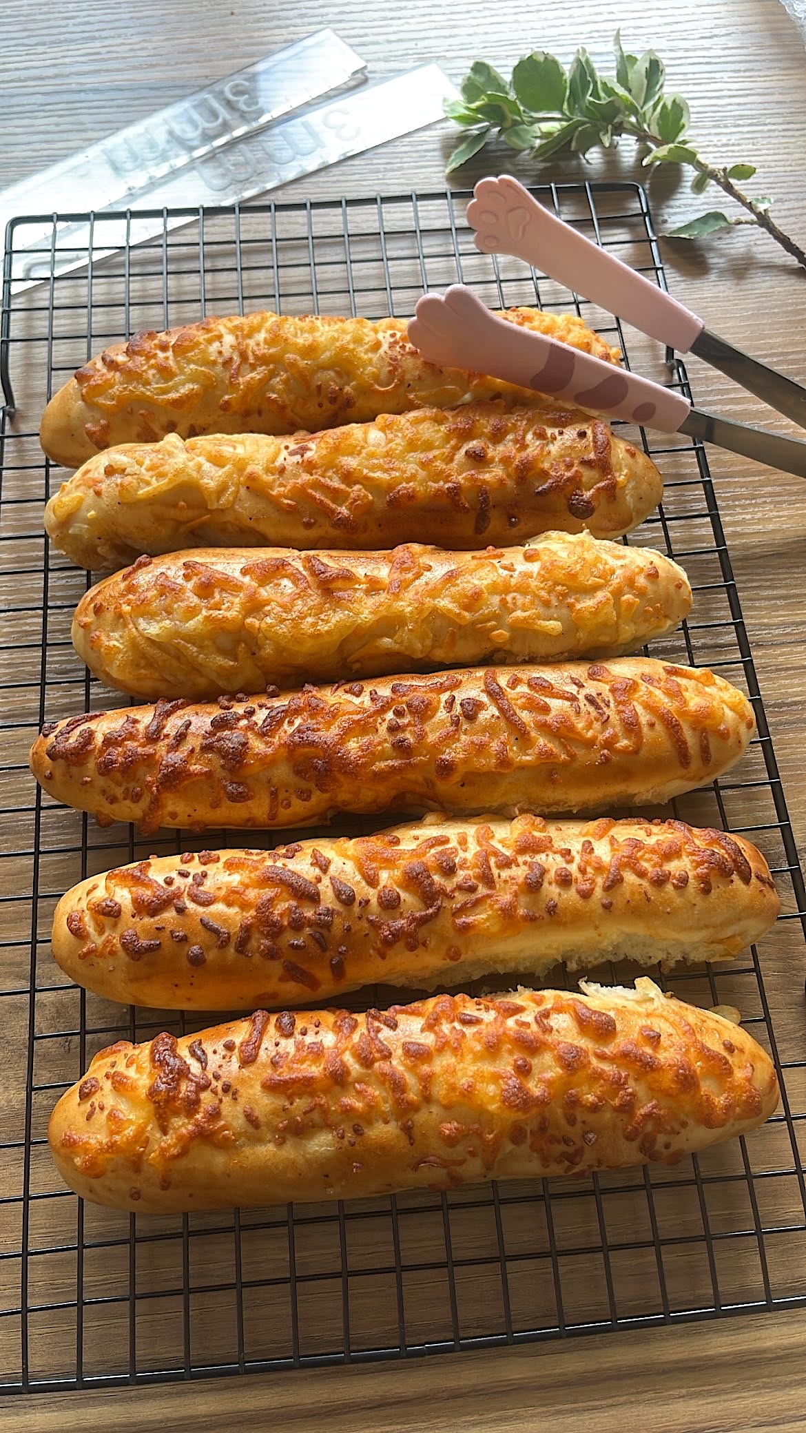 Cheese Bread: Savory bread with a cheesy topping