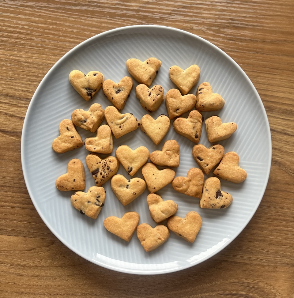 Cookie made in heart shape